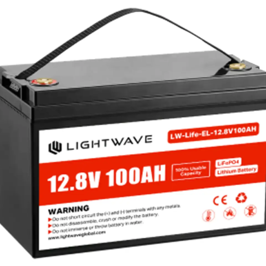 باتری لیتیوم آهن فسفات 12.8 ولت 100 آمپر ساعت لایت ویو مدل LW-Life-EL-12.8V100AH